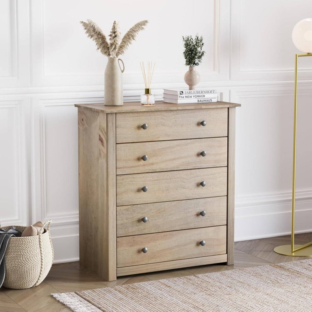 Chiffonnier en bois gris clair