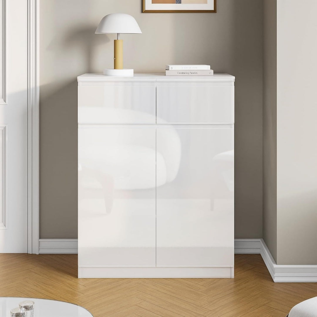 Fini le desordre, placard gris clair en bois style moderne