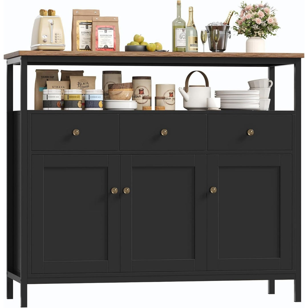Buffet gris fonce 108 x 38 x 98.5 cm