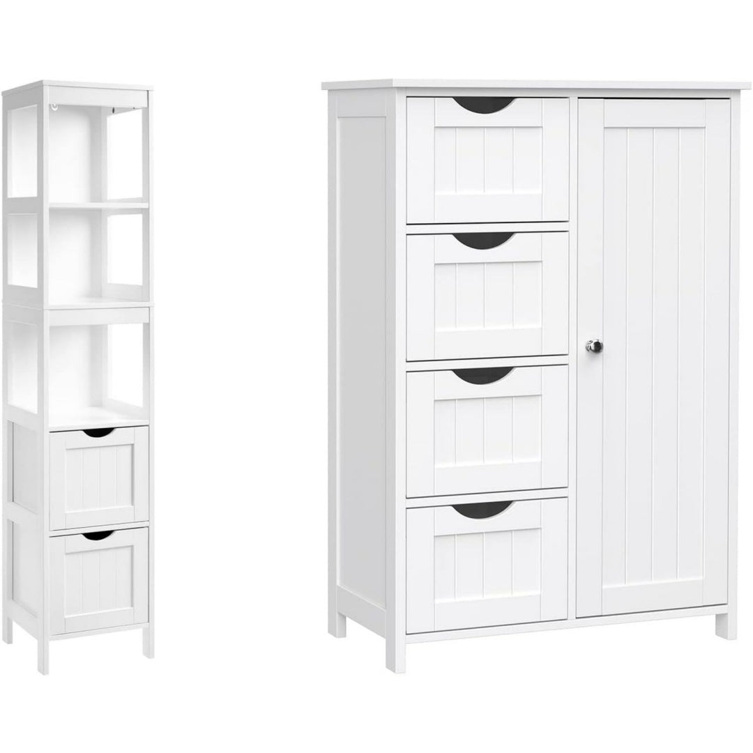 Style epurees, bahut gris clair avec 6 tiroirs et 1 porte