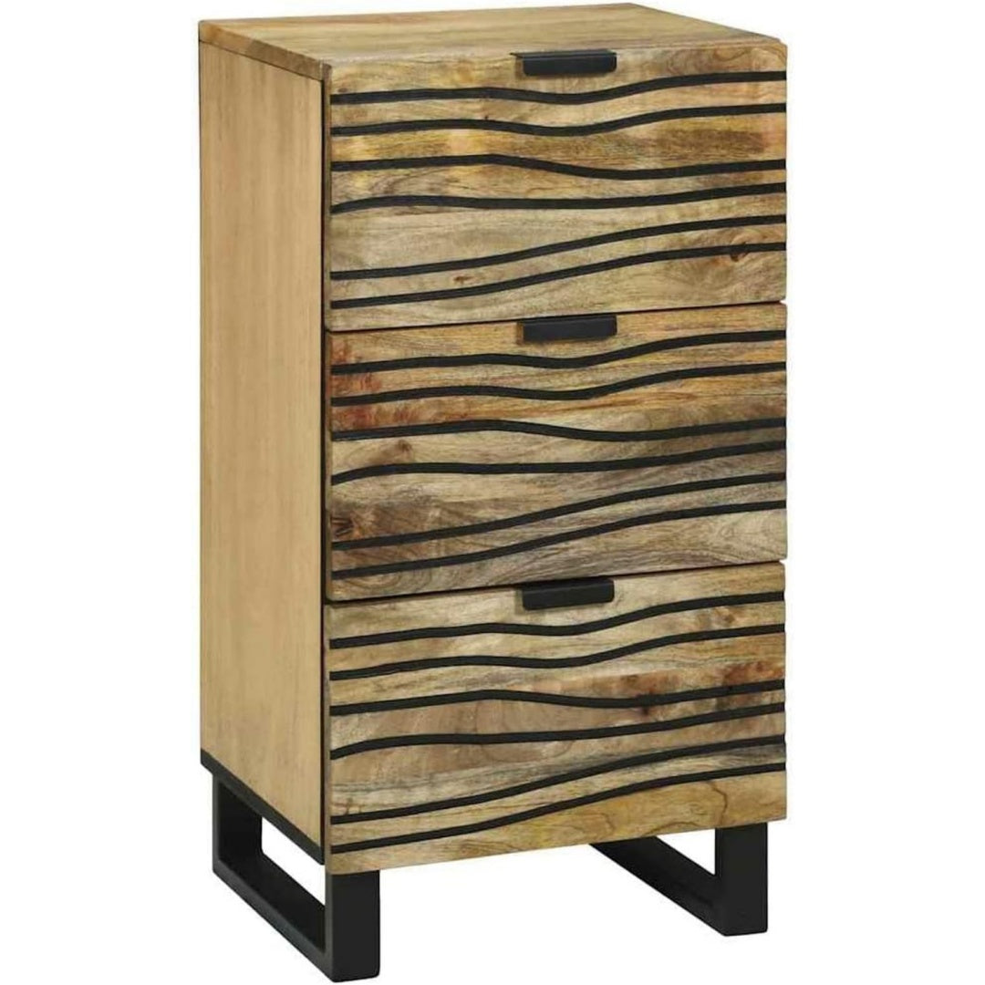 Buffet marron, roulettes, polyvalent et elegant
