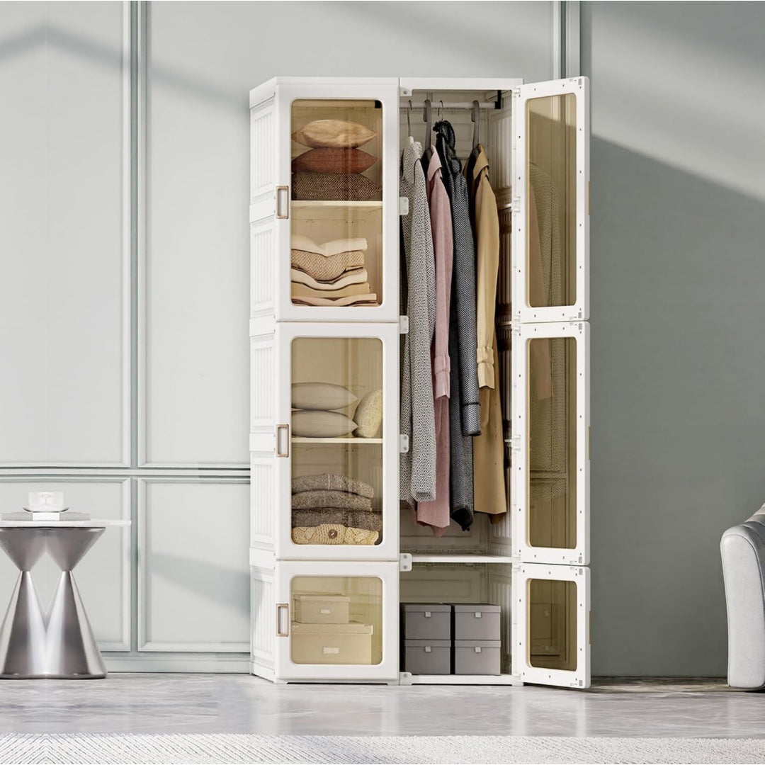 Armoire gain de place 69 x 170 cm gris