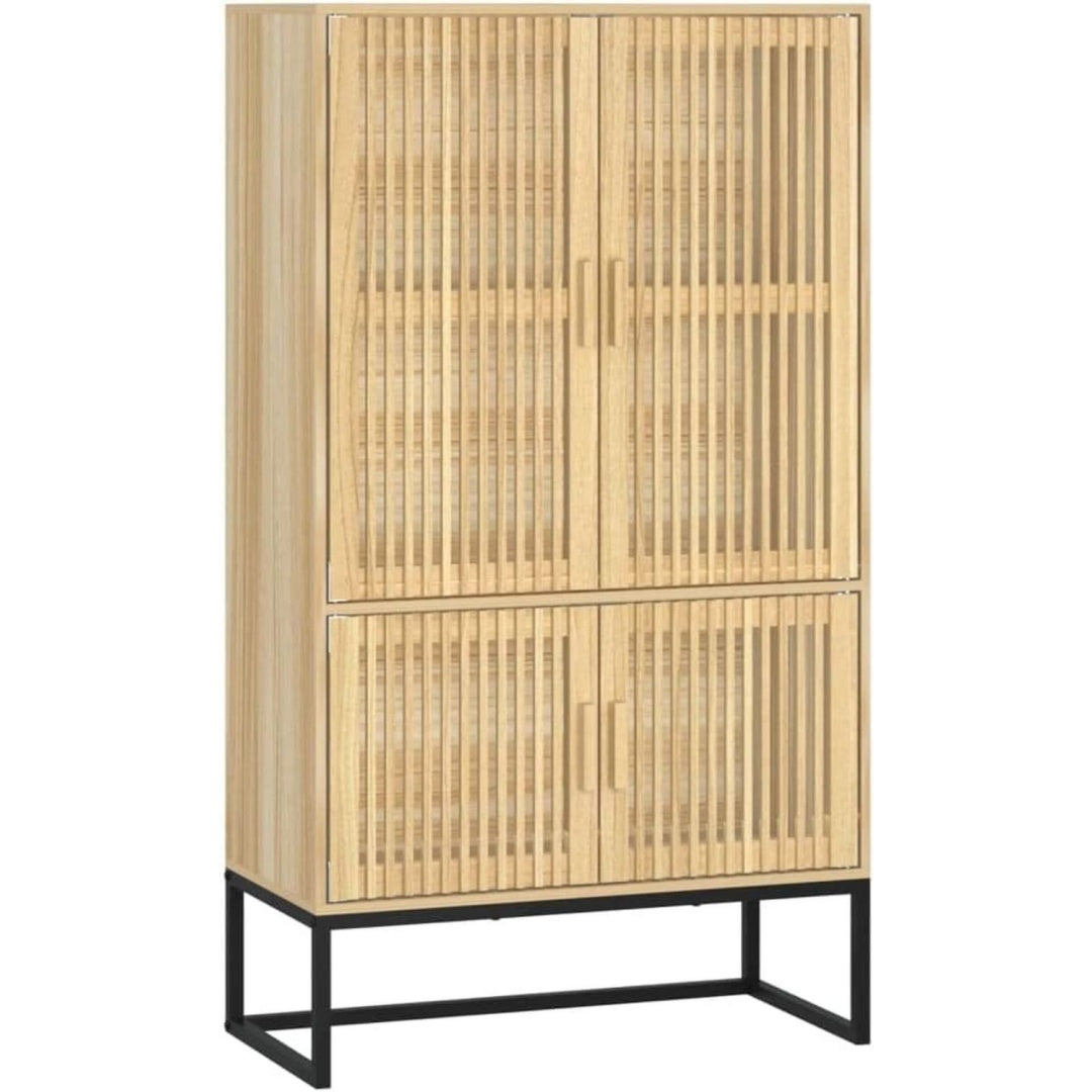 Buffet haut scandinave en bois de pin pratique