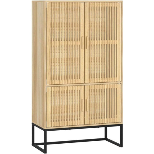 Buffet haut scandinave en bois de pin pratique