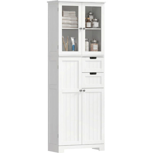 Meuble colonne gris clair, contemporain, rangement multifonction