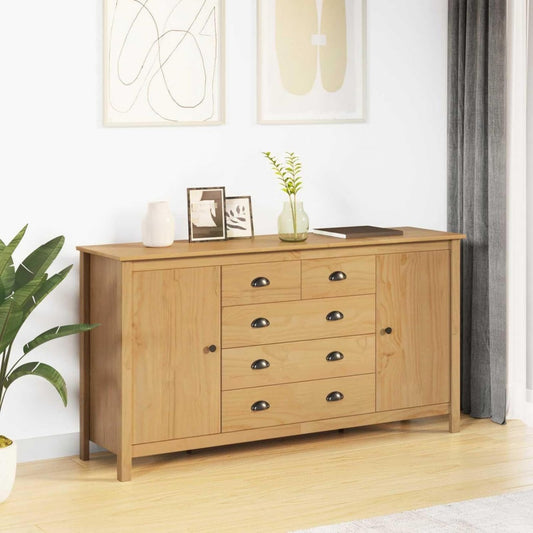 Commode beige pour bureau 5 tiroirs
