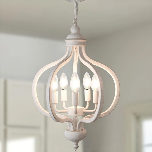 Style rustique plafonnier gris en acier