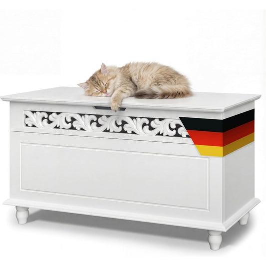 Commode gris clair, design vintage, pour entree
