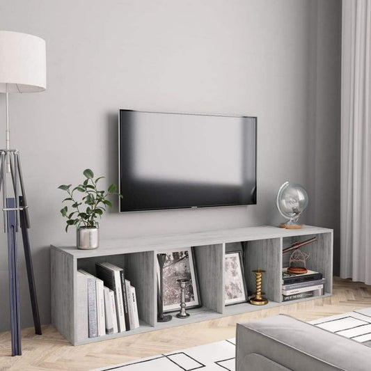 Meuble de rangement gris 143 cm, gain de place