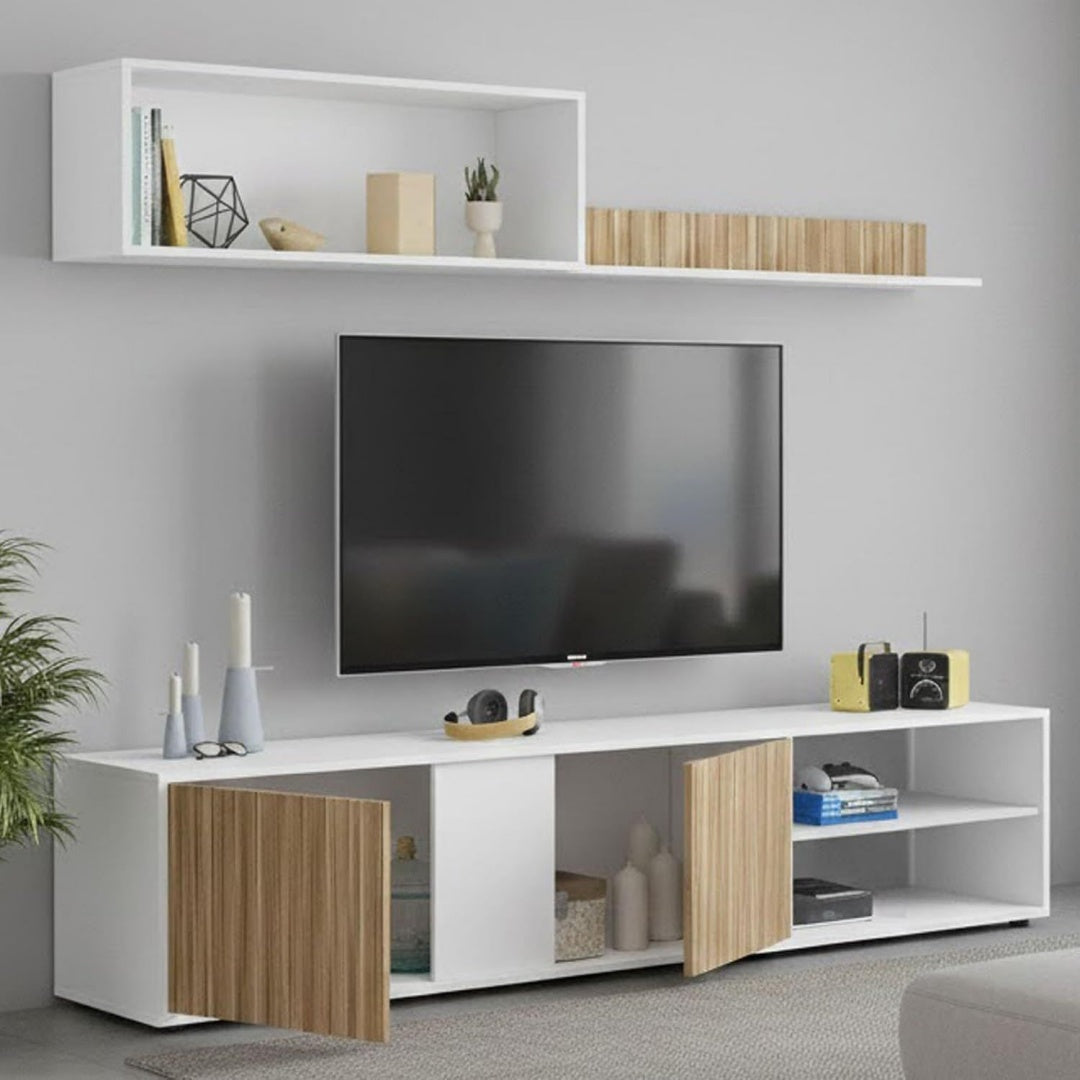 Ensemble de meubles en acier gris design moderne