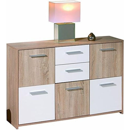 Commode gris clair 2 tiroirs moderne