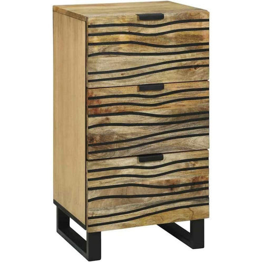 Buffet marron, roulettes, polyvalent et elegant