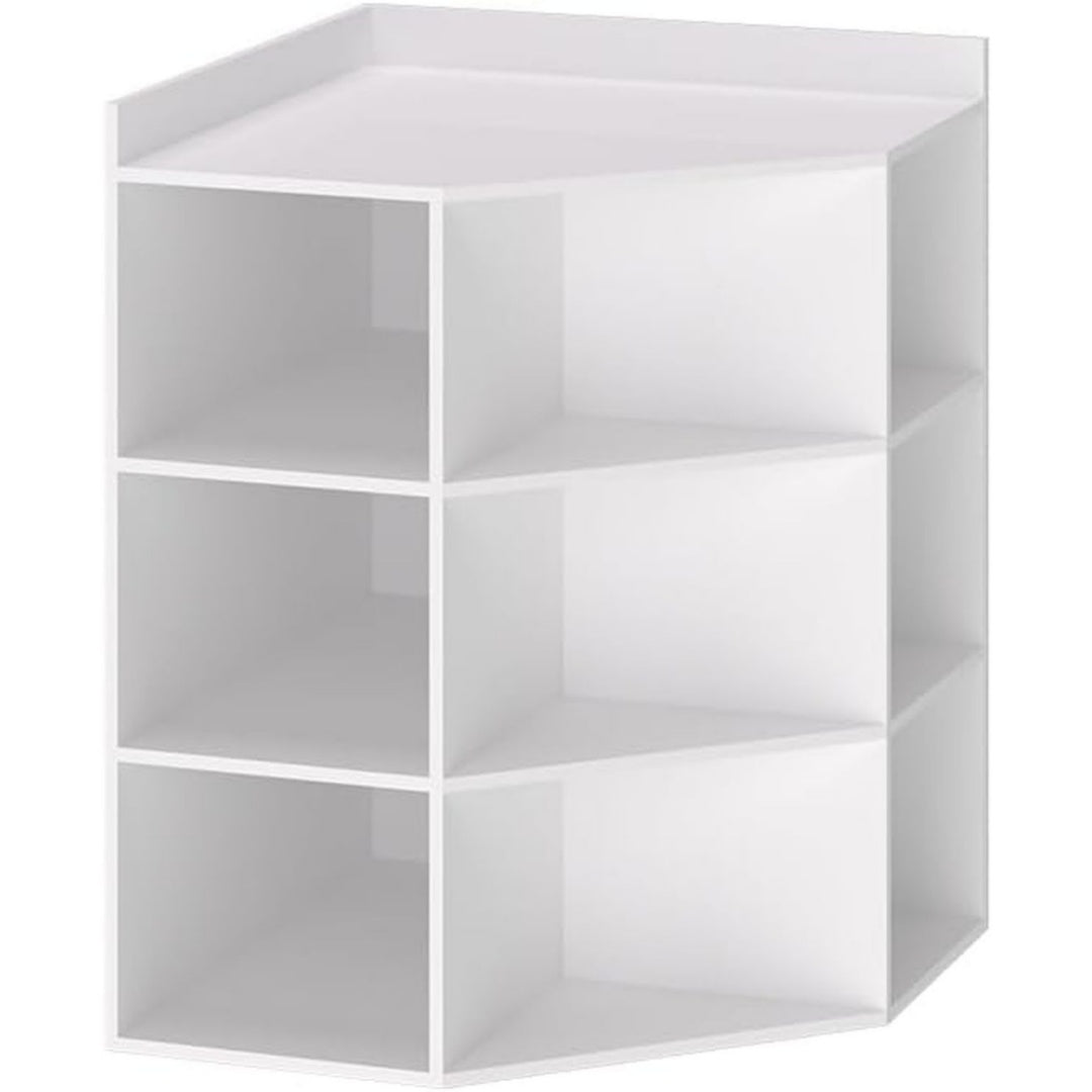 Bibliotheque etagere gris clair tissu 60 cm, rangement design moderne