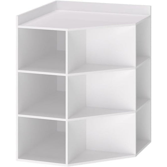 Bibliotheque etagere gris clair tissu 60 cm, rangement design moderne