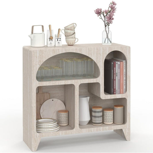 Credence gris clair 80 cm, de rangement malin