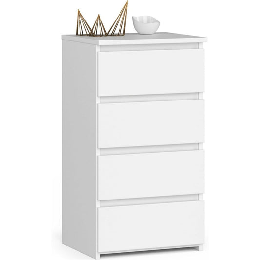 Commode rangement gris clair moderne, 4 tiroirs